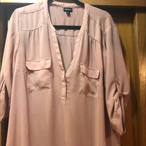 Torrid size 2 (18/20) light smoky pink color blouse